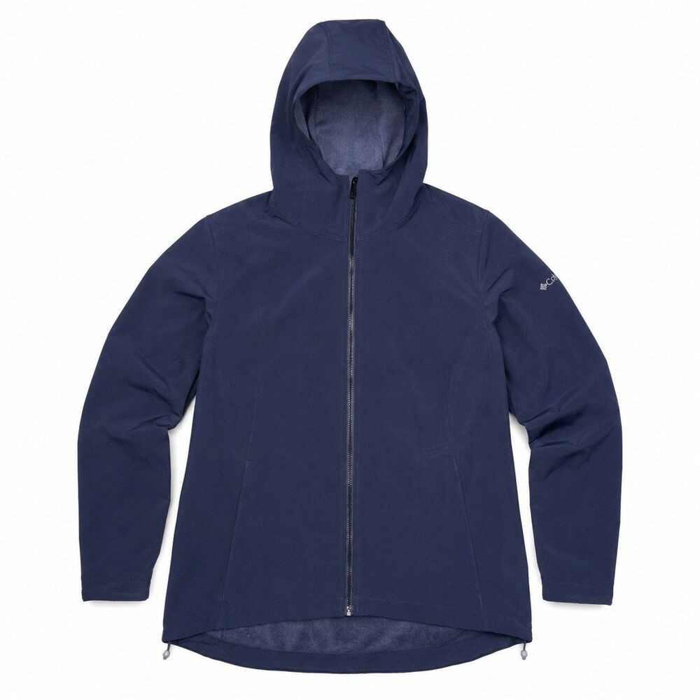 Columbia Omni-Shield Blue Hooded Full Zip Women's Softshell Jacket Size M